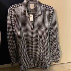 Gap navy/white check oxford shirt